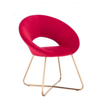 Gold Round Lounge Chair Vanity Chair